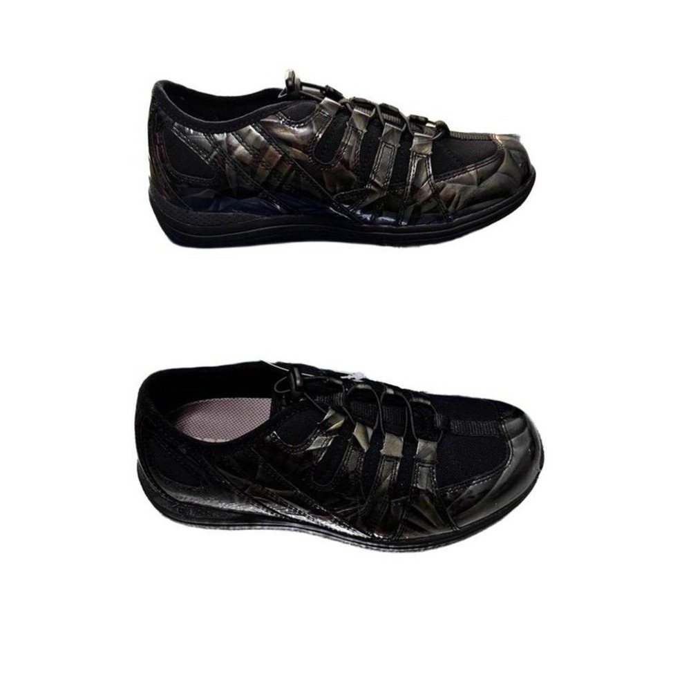Drew Daisy Shoes Women's 7 Black Marble Nylon Lace Up Comfort  Dri-lex